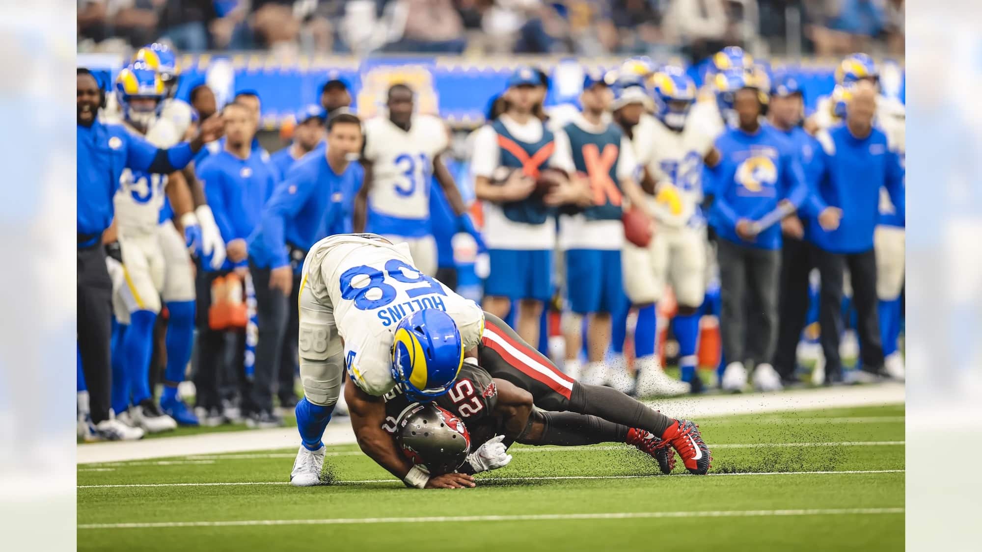 Los Angeles Rams LB Justin Hollins Is Out For 8-10 Weeks 3 Los Angeles Rams Linebacker Justin Hollins. Photo Credit: Brevin Townsell | LA Rams