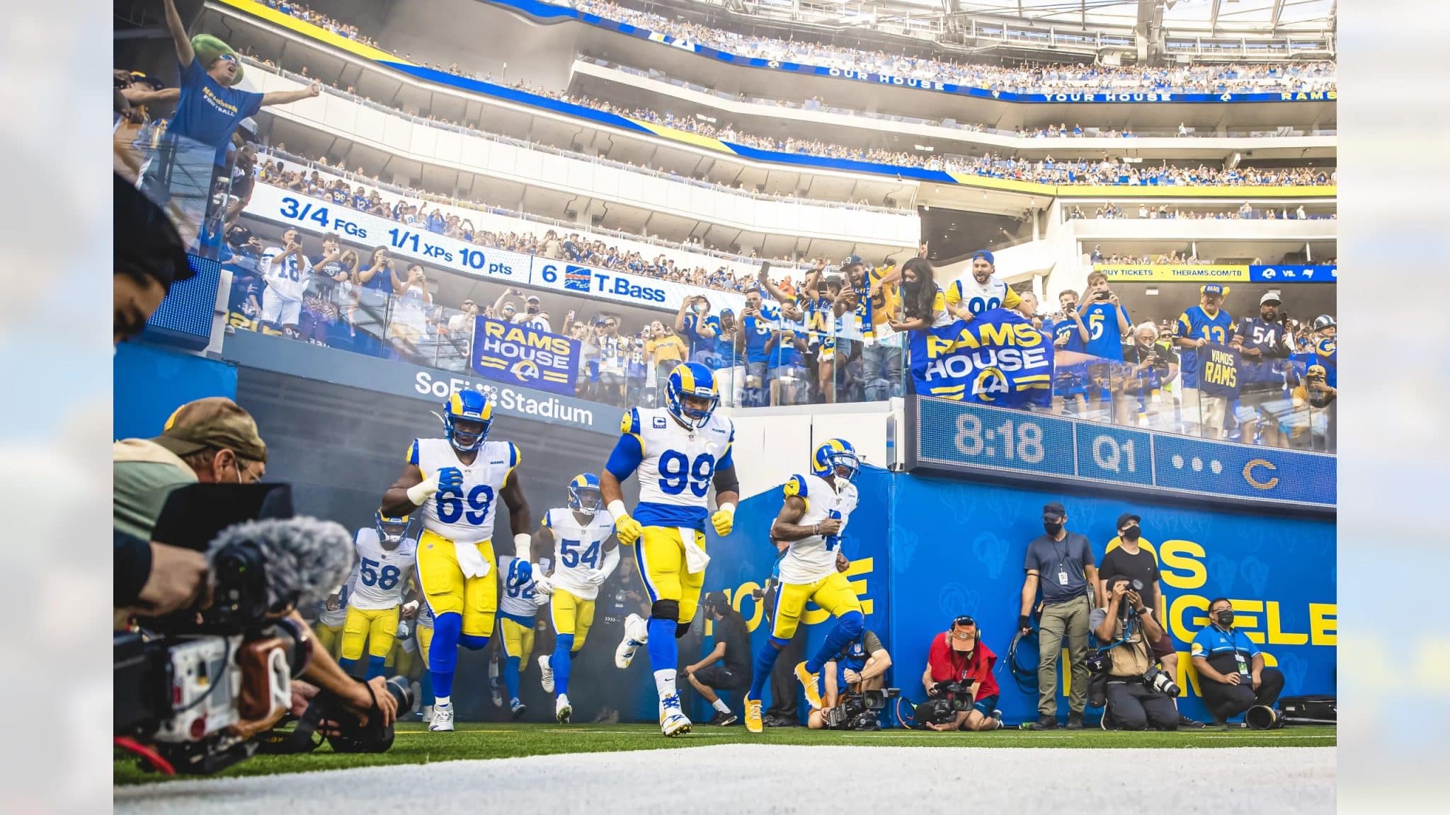 Los Angeles Rams Winners And Losers From Week One 3 Los Angeles Rams Defense Runs Out Of The Tunnel At Sofi Stadium. Photo Credit: Jeff Lewis | LA Rams