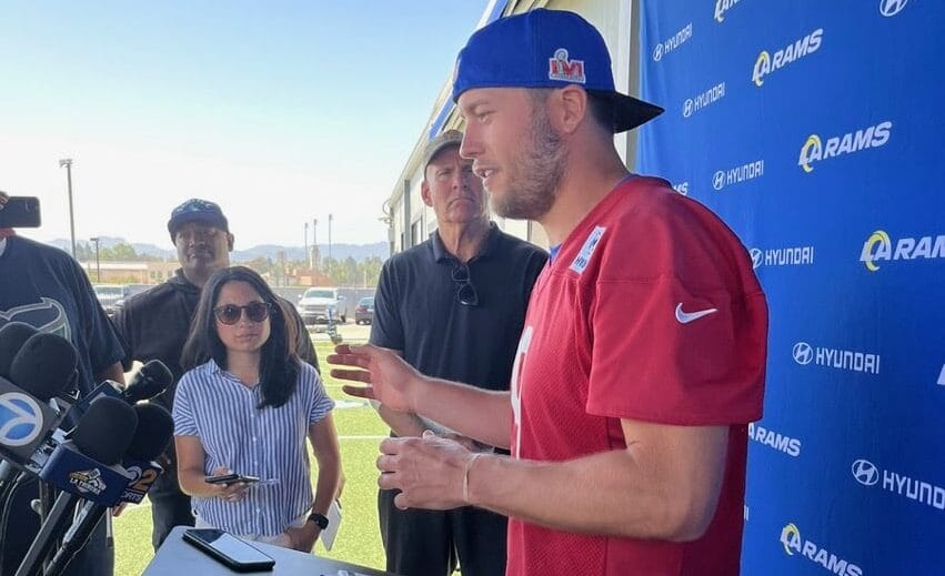Matthew Stafford At Rams Minicamp
