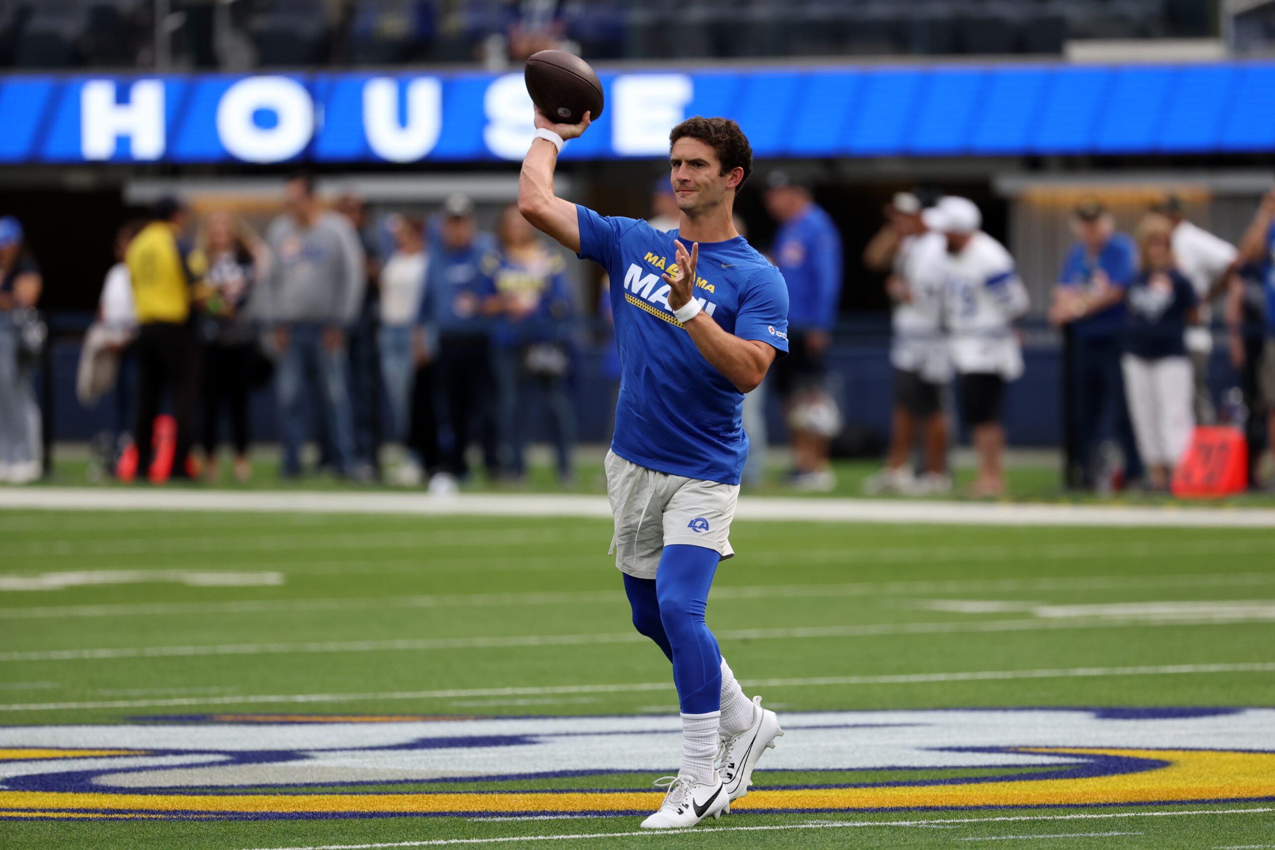 Los Angeles Rams Mystery Man Returns: Stetson Bennett Rejoins Team for 2024 OTAs 4 NFL: Preseason-Las Vegas Raiders at Los Angeles Rams