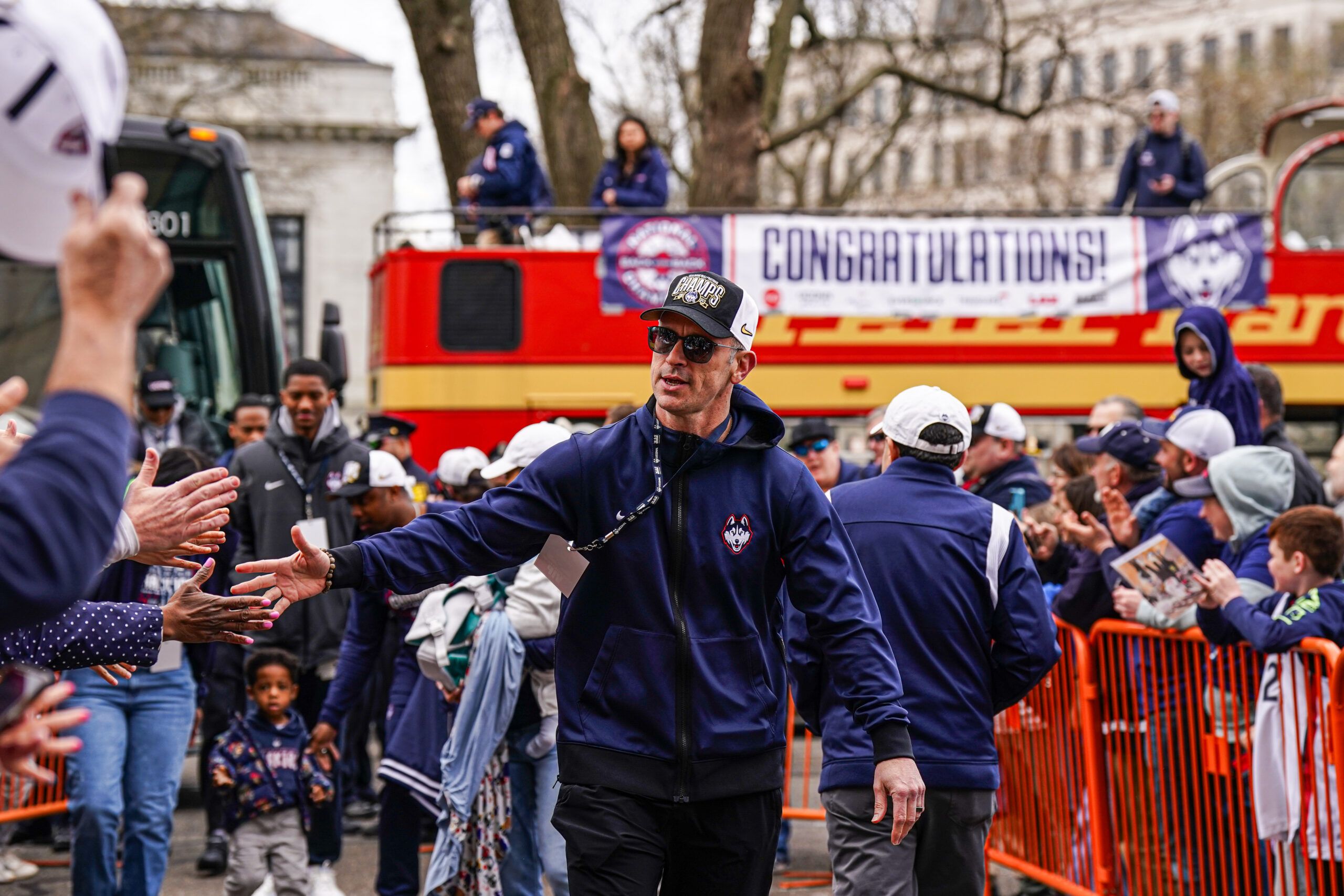NCAA Basketball: Connecticut Victory Parade and Rally | Los Angeles Lakers Coaching Candidate Dan Hurley