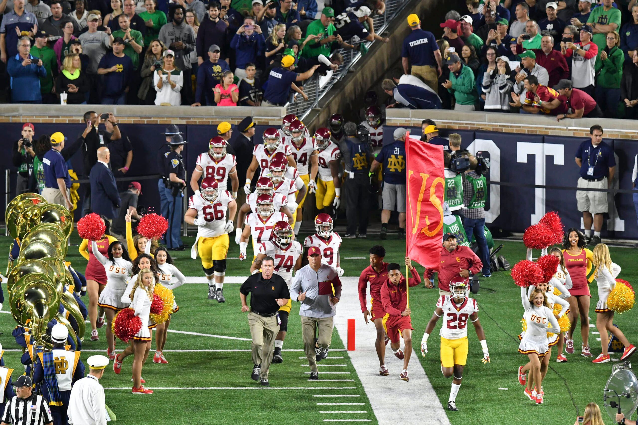 NCAA Football: USC Football at Notre Dame