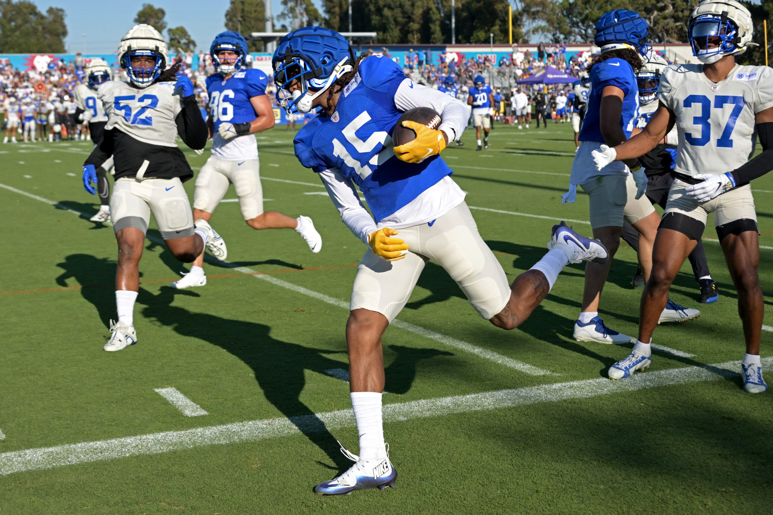 Los Angeles Rams OC on 2nd Year WR's Best Moves; "It's Tough To Cover" 3 NFL: Los Angeles Rams Training Camp