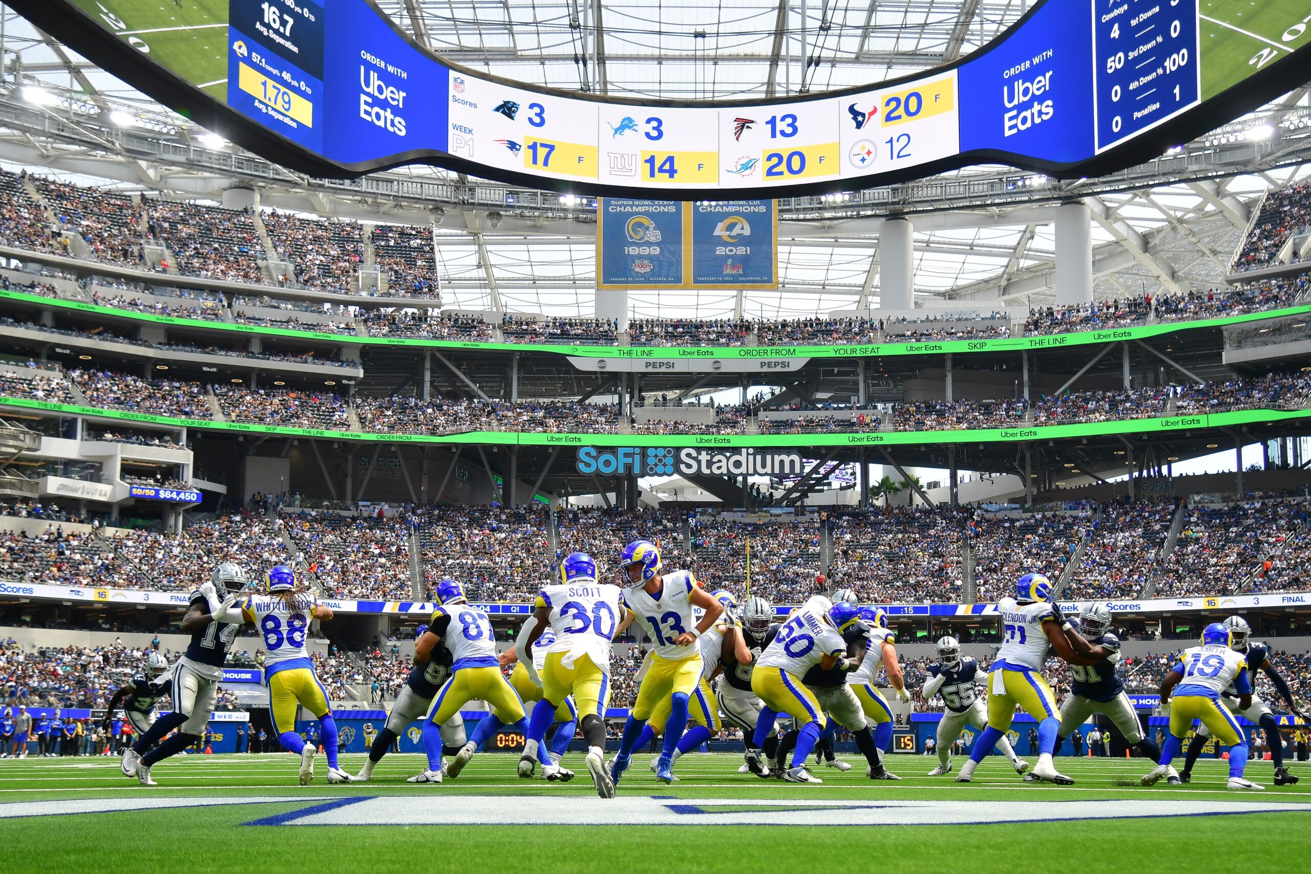 Stetson Bennett to Face Stiff Competition in 2nd Preseason Game Against Chargers 4 NFL: Dallas Cowboys at Los Angeles Rams