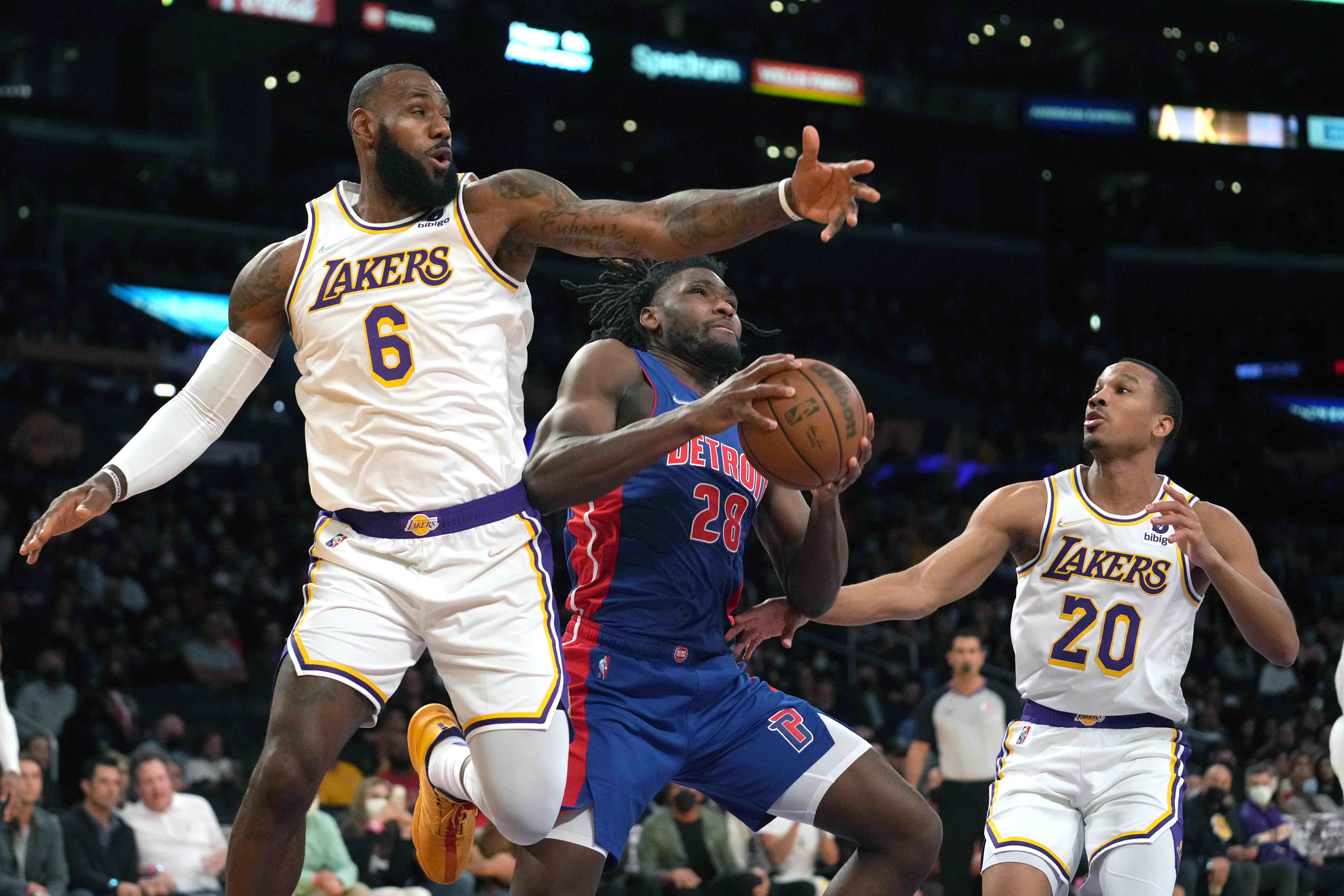 NBA: Detroit Pistons at Los Angeles Lakers
