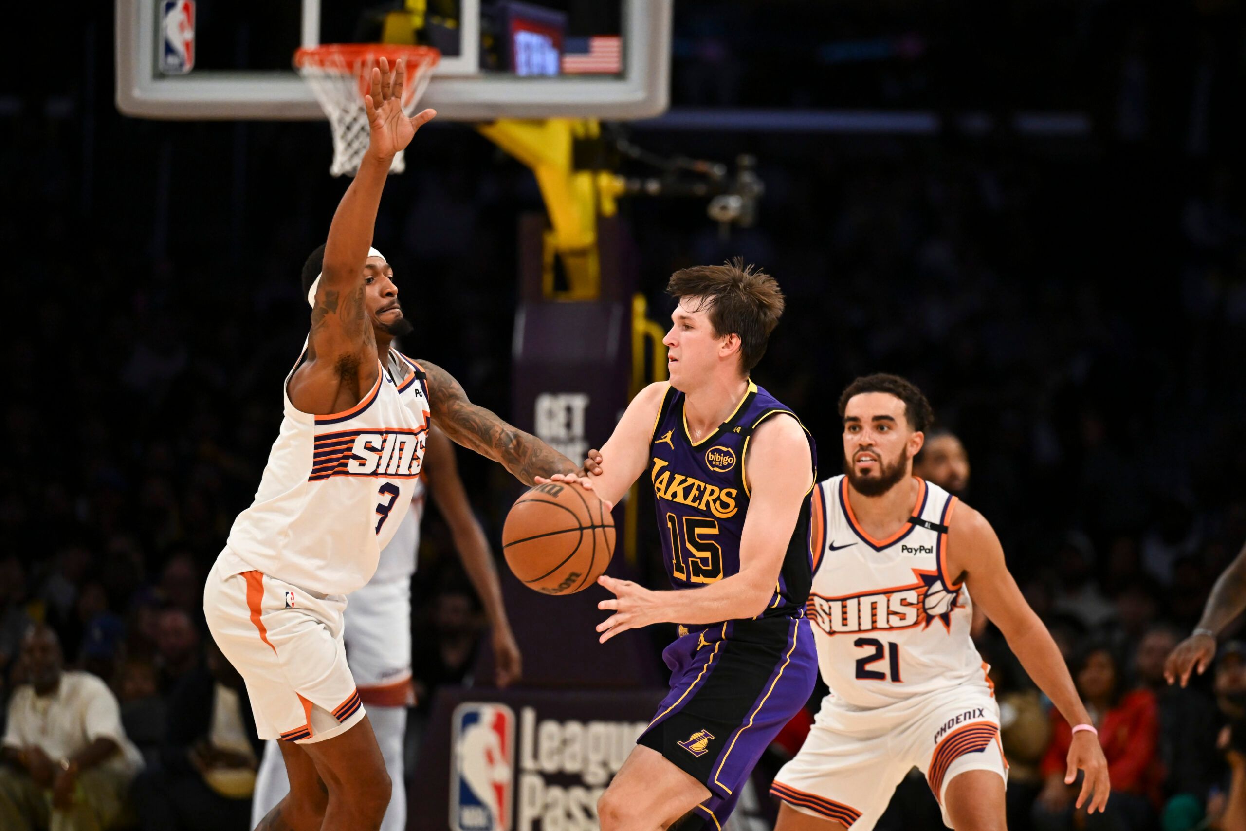 NBA: Phoenix Suns at Los Angeles Lakers | Guard Austin Reaves