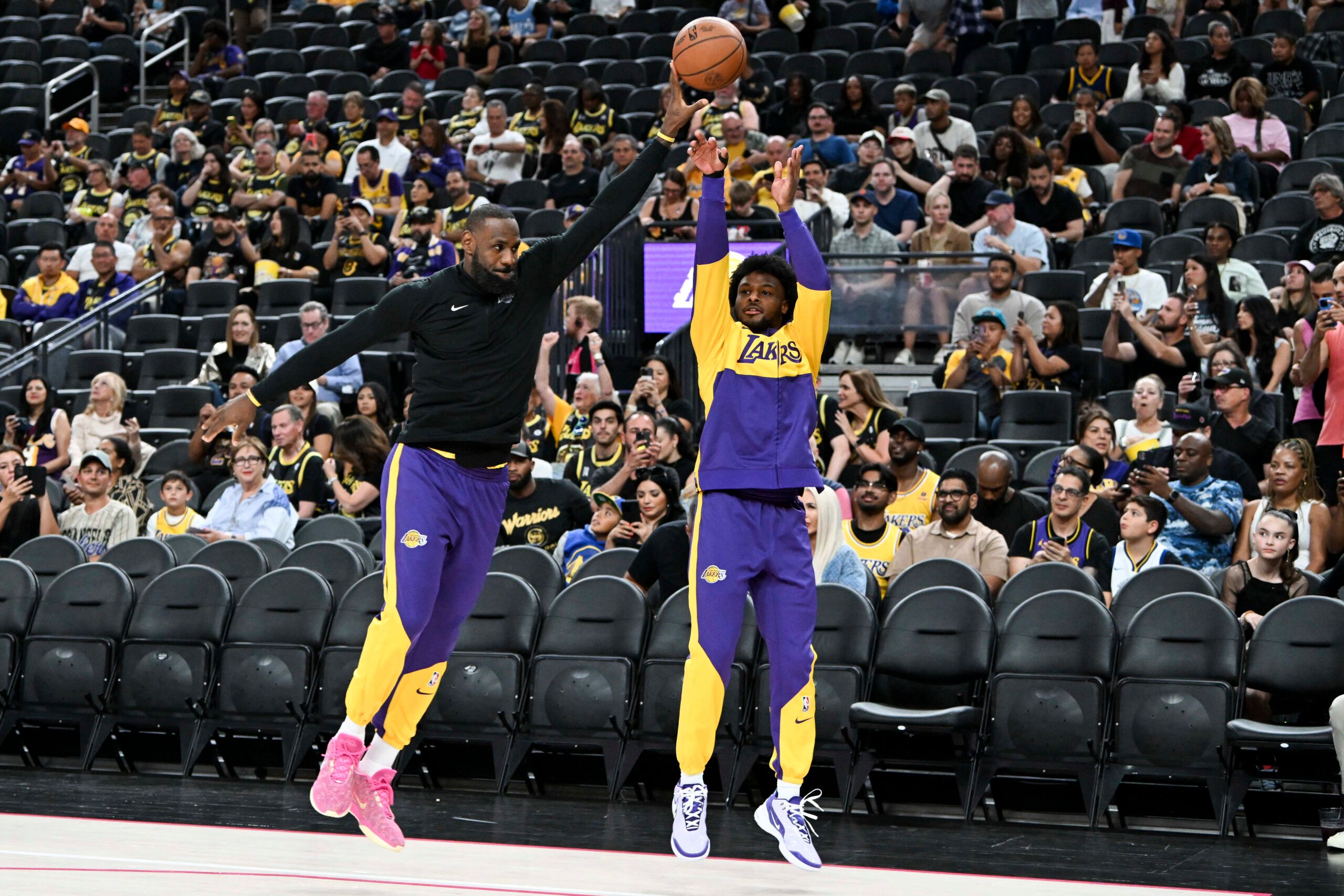 Bronny James and LeBron James Make History in Los Angeles Lakers Season Opener 3 Bronny James, LeBron James
