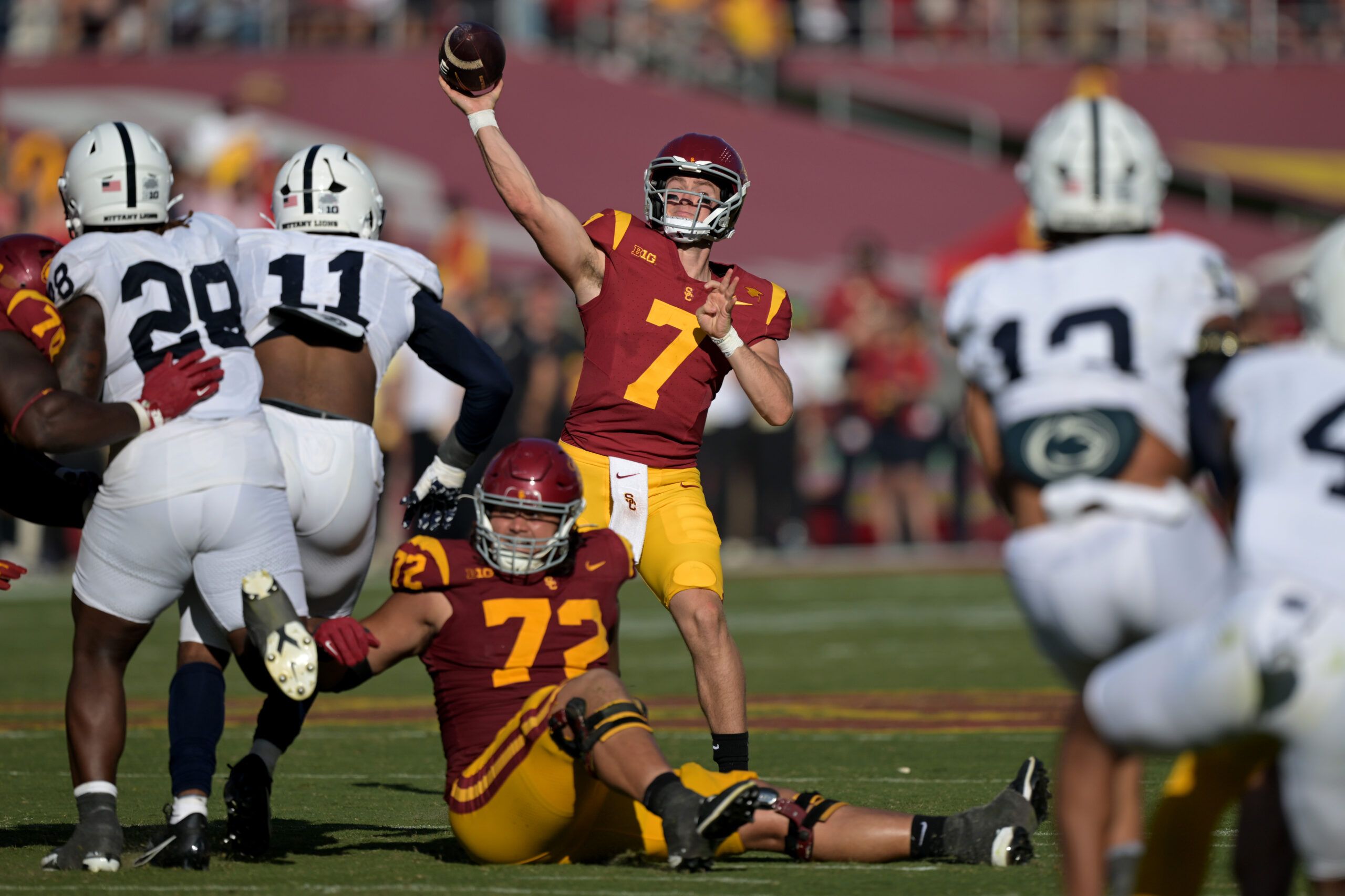 NCAA Football: Penn State at Southern California | USC Trojans QB Miller Moss