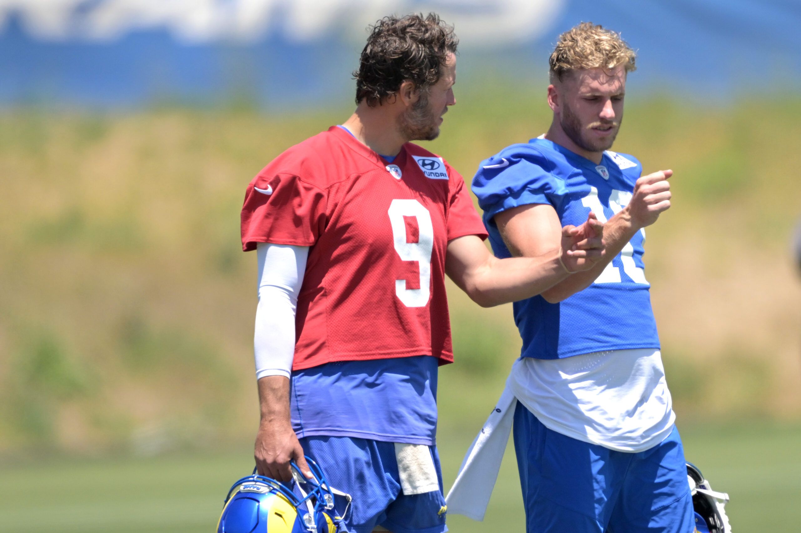 NFL: Los Angeles Rams OTA Matthew Stafford, Cooper Kupp

