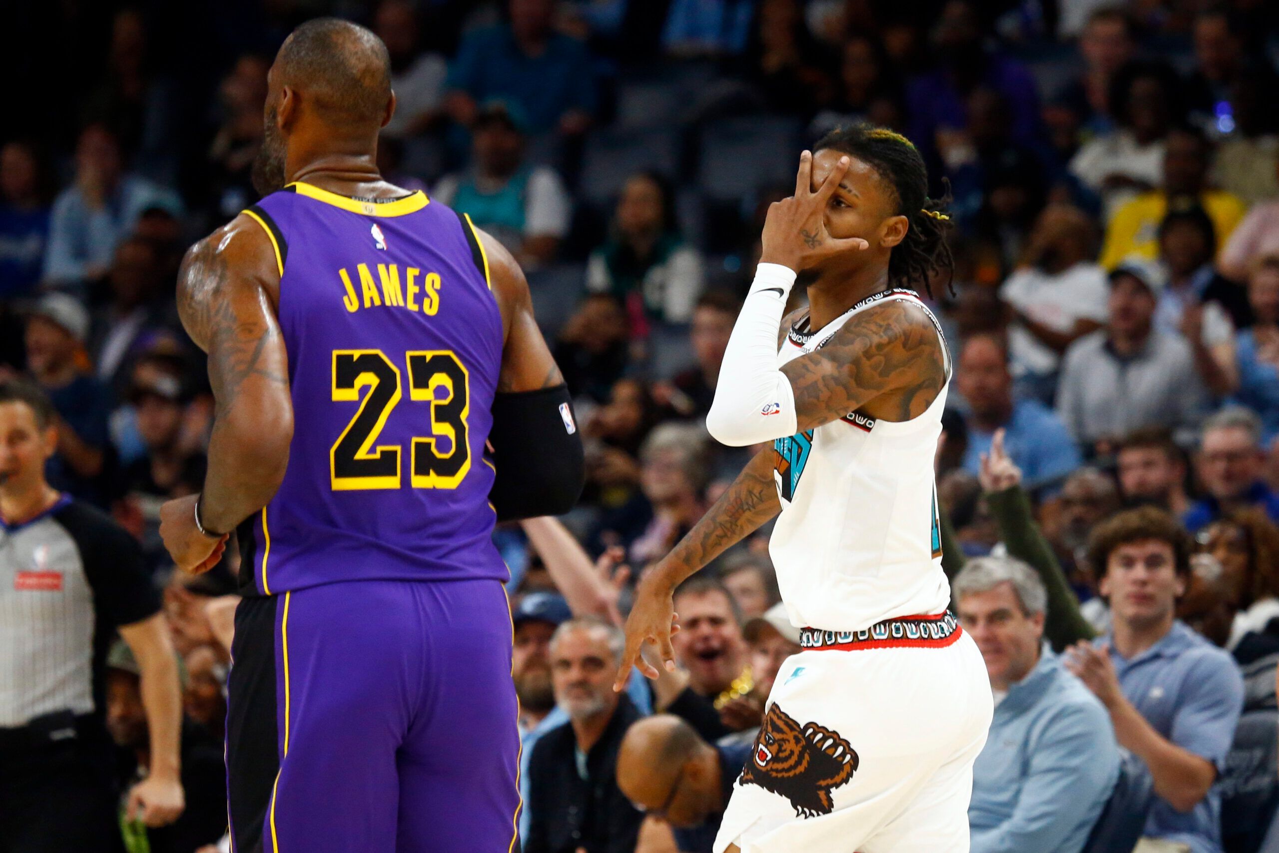 NBA: Los Angeles Lakers at Memphis Grizzlies | LeBron James And Ja Morant
