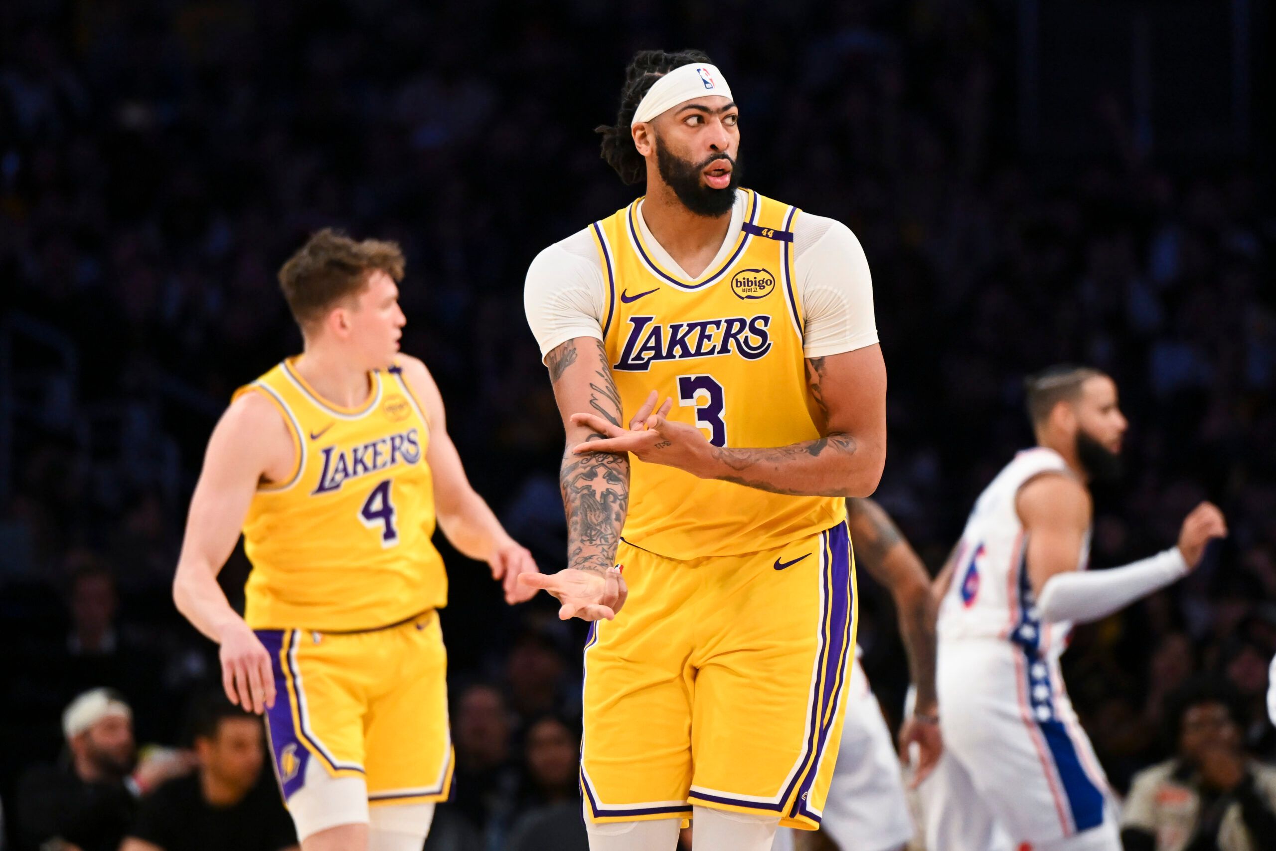 NBA: Philadelphia 76ers at Los Angeles Lakers | Anthony Davis