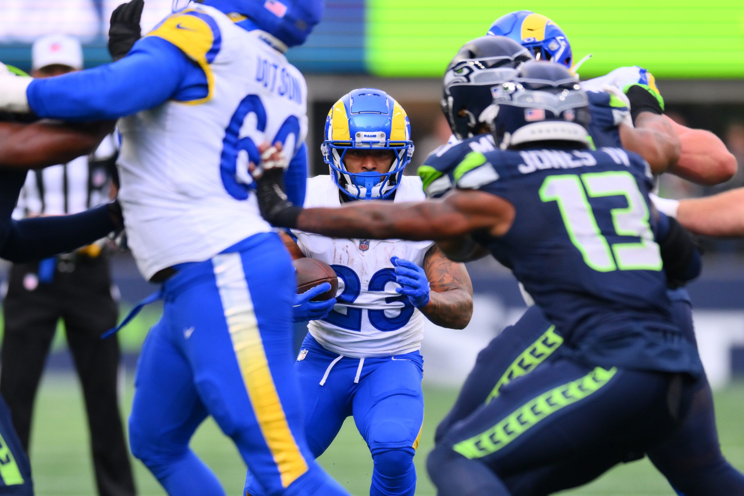 NFL: Los Angeles Rams at Seattle Seahawks Kyren Williams
