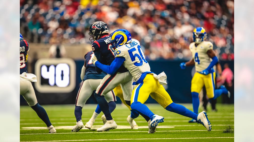 Rams Inside Linebacker Ernest Jones Sacks A Quarterback Photo Credit: Brevin Townsell | LA Rams