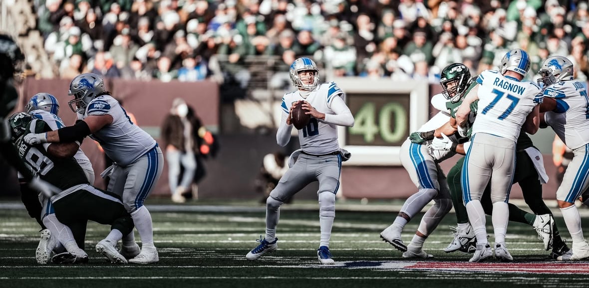 Pick Up Jared Goff off waiver wires to score big in fantasy leagues Photo Credit: Jeff Nguyen | Detroit Lions