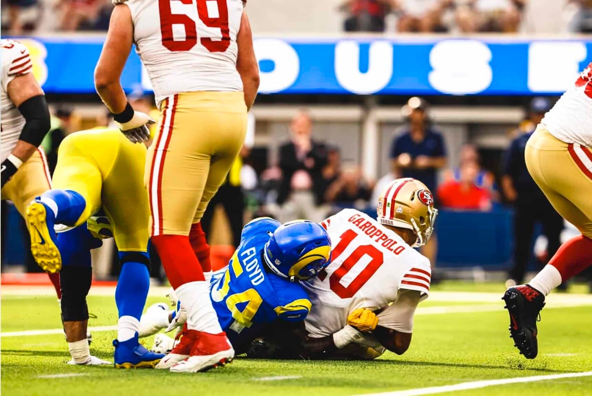 The Rams Fall Apart Against the Niners; Lose 14-31 3 Rams Outside Linebacker Leonard Floyd Photo Credit: Brevin Townsell | LA Rams