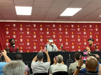 USC Trojans Press Conference After Beating Rice At The Coliseum. Photo Credit: Ryan Dyrud | LAFB Network