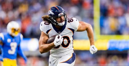 Former UCLA Bruin Greg Dulcich Is A Fantasy Football Steal This Week Photo Credit: Gabriel Christus | Denver Broncos