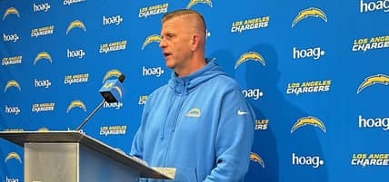 Los Angeles Chargers TE Coach Andy Bischoff | Photo Credit: Dan Wolkenstein