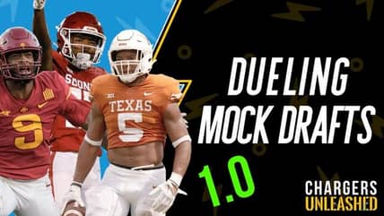 Dueling Chargers Mock Draft 1.0 | 2023 NFL Draft Prospects | Trade Down Or Pick Bijan Robinson? ⚔️ 10 Dueling Chargers Mock Draft 1.0 | 2023 NFL Draft Prospects | Trade Down Or Pick Bijan Robinson? ⚔️