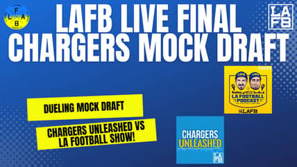 We are going to be doing a LIVE Dueling Mock Draft. Ryan and Jamal from the LA Football Show vs Jake and Dan from Chargers Unleashed!