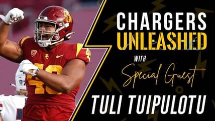 Chargers Tuli Tuipulotu Talks Rookie Minicamp, Play Style & Effort | "THE RETURNERS ARE FAST" 15 Chargers Tuli Tuipulotu Talks Rookie Minicamp, Play Style & Effort | "THE RETURNERS ARE FAST"