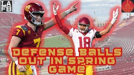 USC Trojans Defense Shines In Spring Game | Offense Makes Mistakes But Shows Promise
