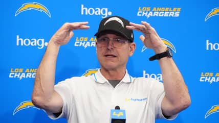 Jim Harbaugh Provides Odd Response When Asked About Los Angeles Chargers Wide Receiver Position