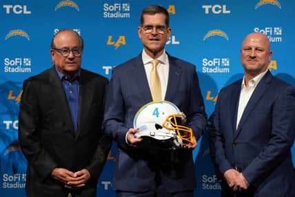 Los Angeles Chargers Receiving Calls For 5th Pick In NFL Draft: 'Open To All Options' 9 Los Angeles Chargers' Jim Harbaugh