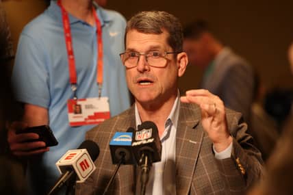 NFL execs think Los Angeles Chargers' Jim Harbaugh is using wild tactics to influence 2024 NFL Draft 3 Jim Harbaugh, 2024 NFL Draft