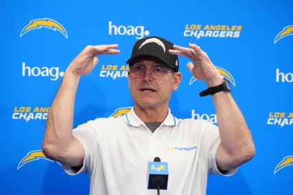 Jim Harbaugh Provides Odd Response When Asked About Los Angeles Chargers Wide Receiver Position