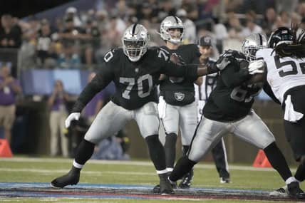 Los Angeles Chargers Add to Offensive Line; A Low Risk, High Reward Bet on Draft Bust 5 NFL: Hall of Fame Game-Jacksonville Jaguars at Las Vegas Raiders