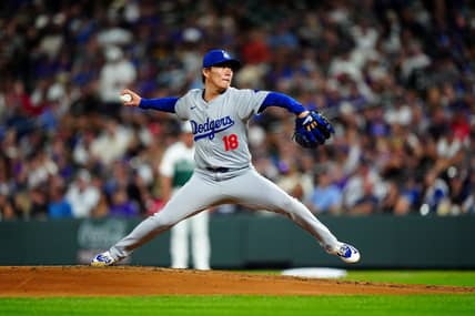 MLB: Los Angeles Dodgers at Colorado Rockies | Starting Pitcher Yoshinobu Yamamoto