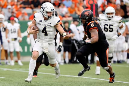 Las Vegas Raiders QB/WR Draft Pick Drawing Shocking Comparison 3 NCAA Football: Montana State at Oregon State