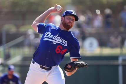 Los Angeles Dodgers Send Another Pitcher To Injured List, Recall Matt Sauer 2 MLB: Spring Training-San Francisco Giants at Los Angeles Dodgers