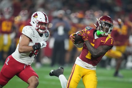 USC Trojans Wide Receiver Zachariah Branch Wins Jet Award 8 NCAA Football: Holiday Bowl-Louisville at Southern California | Zachariah Branch USC Trojans