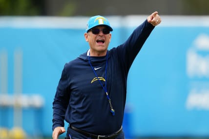 Los Angeles Chargers coach Jim Harbaugh
