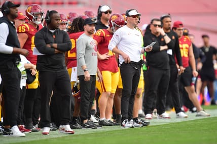 NCAA Football: Notre Dame at Southern California | USC Trojans Head Coach Lincoln Riley