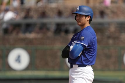 Los Angeles Dodgers Uncertainty Growing Around Shohei Ohtani's Arm 7 MLB: Spring Training-Cleveland Guardians at Los Angeles Dodgers