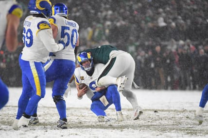 Rams' Matthew Stafford Shares Injury Update On Painful 3rd Quarter Hit 7 NFL: NFC Divisional Round-Los Angeles Rams at Philadelphia Eagles