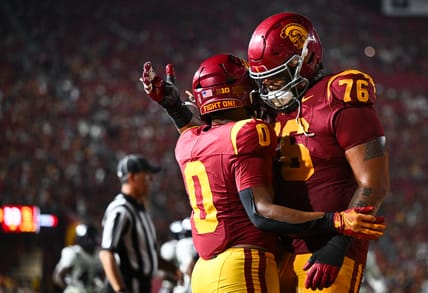 NCAA Football: Utah State at Southern California | USC Trojans Favored Over Michigan