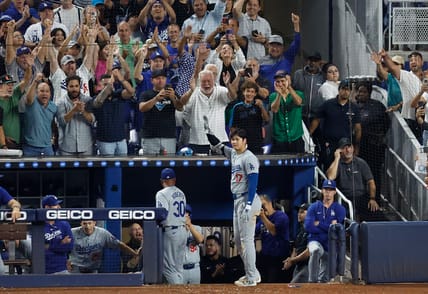 Shohei Ohtani’s Historic Home Run Ball Just Made Someone Very Rich 6 MLB: Los Angeles Dodgers at Miami Marlins | Shohei Ohtani Waves To The Crowd