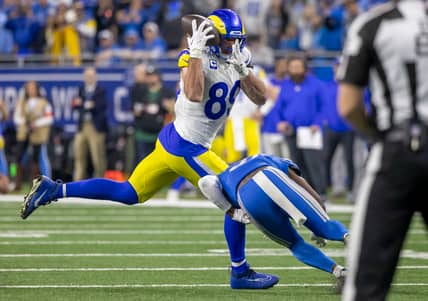 What Does The Los Angeles Rams Offense Look Like Without Tyler Higbee? Training Camp Report 2 NFL: NFC Wild Card Round-Los Angeles Rams at Detroit Lions | Tyler Higbee
