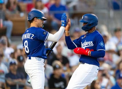 2 Los Angeles Dodgers Sluggers Welcoming New Controversial Technology, "All The Cool Kids Are Doing It" 5 MLB: Spring Training-Los Angeles Angels at Los Angeles Dodgers