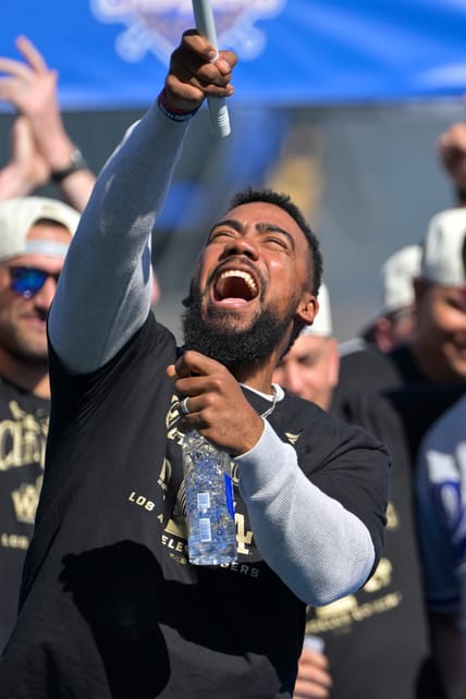Teoscar Hernandez Reveals 2 Heart-Warming Reasons Behind His Love for the Dodgers 3 MLB: Los Angeles Dodgers-Championship Celebration