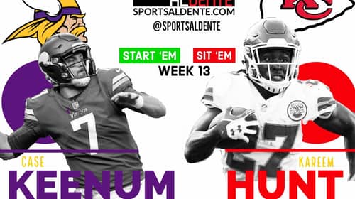 Fantasy Football Start Em Sit Em Week 13