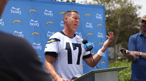 Philip Rivers Legacy. Los Angeles Chargers QB Philip Rivers During Training Camp In 2018. Photo Credit: Monica Dyrud