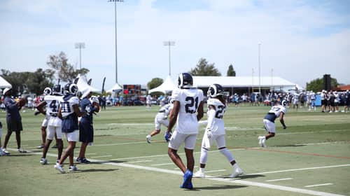 Cornerback Aqib Talib During Rams And Chargers Joint Practice. Photo Credit: Ryan Dyrud | Sports Al Dente