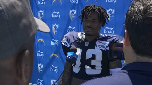 The Chargers Plan After Derwin James Injury 1 Chargers Safety Derwin James During Press Conference After Training Camp. Photo Credit: Ryan Dyrud | Sports Al Dente