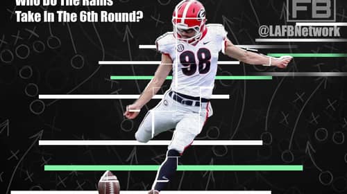 NFL Kicking Prospect Rodrigo Blankenship. Photo Credit: The Athletic | LAFB Network Graphic