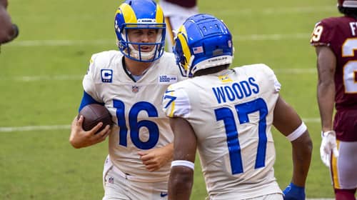 Los Angeles Rams Quarterback Jared Goff and Wide Receiver Robert Woods. Photo Credit: All-Pro Reels | Under Creative Commons License